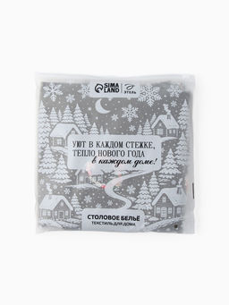 Скатерть с вышивкой «Этель. Венок», 130×110 см, 100%ХБ