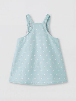 Kalp Desenli K?z Bebek Gabardin Elbise