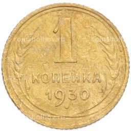 Монета 1 копейка 1930 года