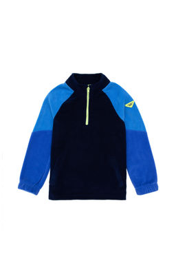 Erkek _ocuk Yar_m Fermuarl_ Lacivert Polar Sweatshirt