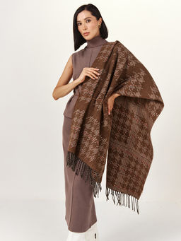 в составе ШЕРСТЬ  и КАШЕМИР Большой, мягкий, теплый  двусторонний палантин - Tantino фото 6