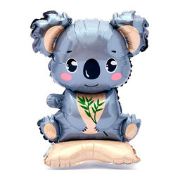 Цена за 2 шт. Воздушный шар фольгированный 23" «Коала», на подставке, под воздух