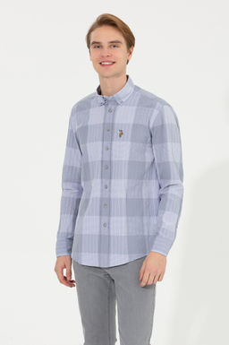 U. S. Polo Assn / Мужская серая рубашка в шотландскую клетку - U.s. polo assn фото 14