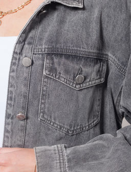 VILATTE / Куртка-рубашка из плотного денима  фото 2