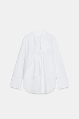ZW COLLECTION POPLIN SHIRT WITH TIE DETAIL - Zara фото 11
