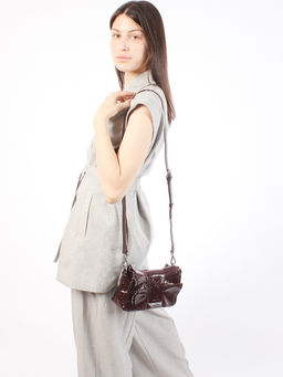 LACCOMA сумка Y2298-3-бордовый натуральная кожа полиэстер