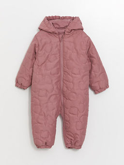 Kap??onlu Desenli K?z Bebek Astronot Mont