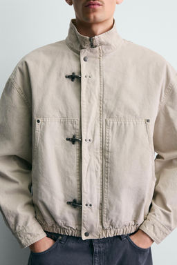 CROPPED FIT FIREMAN CLASP JACKET - Zara фото 5