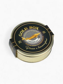 Подарочный новогодний набор в железной банке Черная икра : чай 50 г, монпансье 100 г, варенье 30 г, открытка