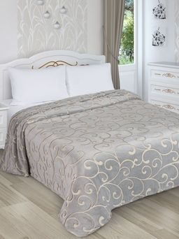 Плед плюшевый Светящийся 180x200 УЗОР СЕРЫЙ