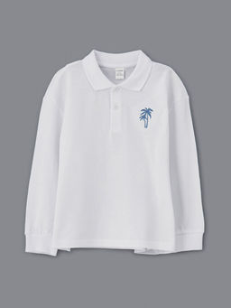 Polo Yaka Bask?l? Erkek ?ocuk Ti??rt