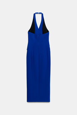 CROSSOVER HALTER NECK MIDI DRESS - Zara фото 8