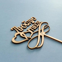 Цена за 10 шт. Топпер Люблю тебя, натуральный, 12,5х29 см - Simaland фото 3