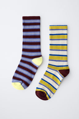 2-PACK OF STRIPED LONG SOCKS - Zara фото 4