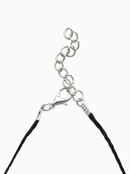 Цена за 10 шт. Шнурок нейлоновый, d=2 мм, канатное плетение, 45 см, чёрный