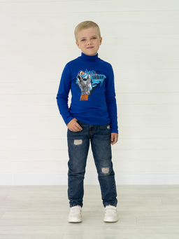 Джемпер-водолазка василек рисунок граффити 645п (128, 64)