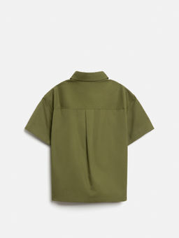 ACOOLA / Сорочка верхняя детская для мальчиков Fortiso хаки  фото 2
