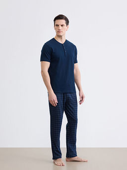 Standart Kal?p Ekose Erkek Pijama Alt