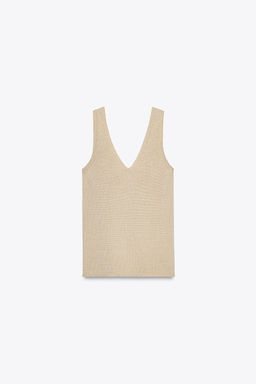 SLEEVELESS KNIT TOP - Zara фото 5