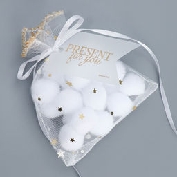 Цена за 5 шт. Мешок из фатина Небо, 10 12 см +/- 1.5 см - Дарите счастье фото 4