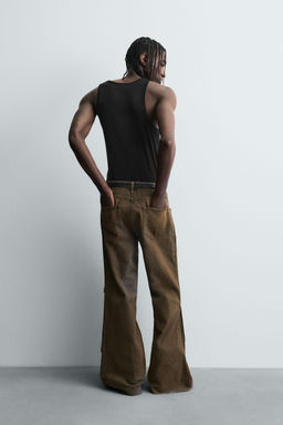 FLARE FIT JEANS WITH ZIPS - Zara фото 3
