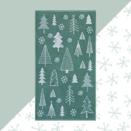 Полотенце махровое Этель Ёлочки 50х90см, 100% хлопок, 420гр/м2