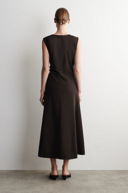 VESTIDO MIDI EL?STICO CON DETALLE DE NUDO - H&m фото 5