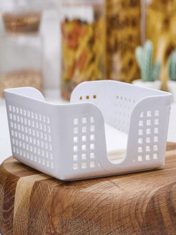 Салфетница органайзер Лофт 15 см квадратная (белый) 650006 Виолет