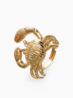 Кольцо "Краб", безразмерное, цвет золото