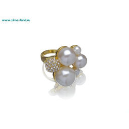 Кольцо «Жемчужина», цвет серебро, размер МИКС