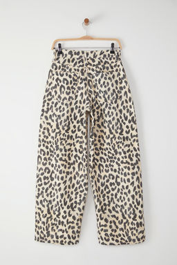 Cok Renkli Animal Leopar Desenli Normal Bel Baggy Jeans TWOSS25JE00246 - Trendyolmilla фото 6
