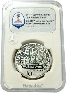 10 евро 2018 года Италия Чемпионат мира по футболу 2018, Россия (в слабе)