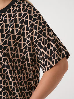 Блузка 0087-29 черный муар