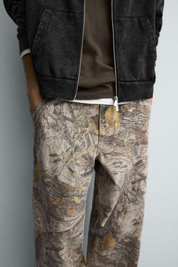 ABSTRACT PRINT CARPENTER TROUSERS - Zara фото 6