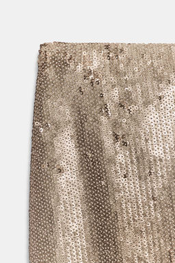 FALDA MIDI LENTEJUELAS ZW COLLECTION / Beige - Zara фото 7