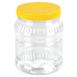 Банка для сыпучих продуктов полиэтиленовая 1,5л, д13,5см, h17см, закручивающаяся крышка (Россия)
