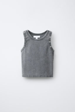 TOP TACHAS / Gris antracita - Zara фото 2