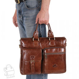 Портфель мужской кожаный 0065Z brown Zinimsk - S-style фото 2
