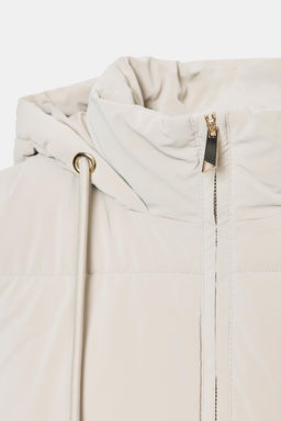 LONG QUILTED GILET WITH HOOD - Zara фото 9