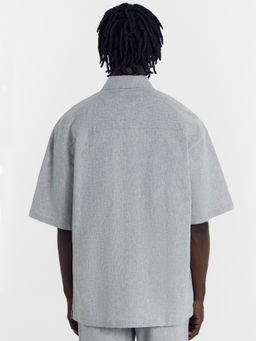 Рубашка мужская серая с коротким рукавом двухцветный серый 111887 - Mark formelle фото 4