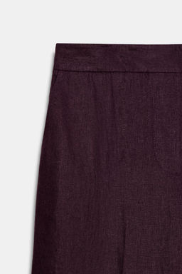 PANTAL?N RECTO LINO / Berenjena - Zara фото 9