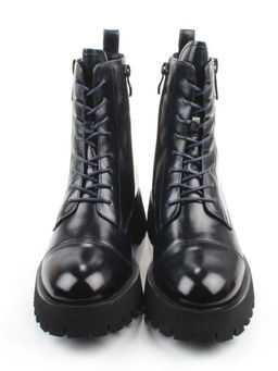 01-B2103B-10F INK BLUE Ботинки демисезонные женские (натуральная кожа, байка)