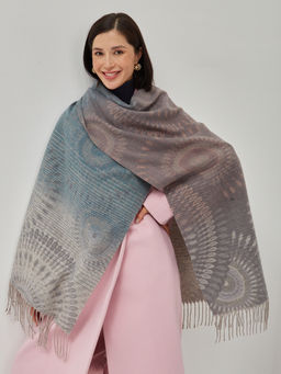 В составе шерсть ! теплый двусторонний палантин - Tantino фото 6