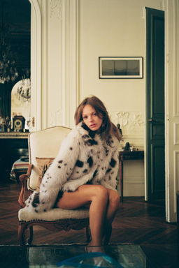 ANIMAL PRINT FAUX FUR JACKET