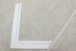 Полулен жаккард Египет цв.бежево-серый, ш.1.55м, лен-42%, хлопок-58%, 180гр/м.кв - Купава фото 4