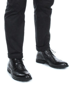 01-H9003-D25-SW3 BLACK Ботинки демисезонные мужские (натуральная кожа) - Фабричный китай фото 2