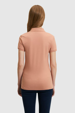 Kad_n Pudra Polo Yaka Basic Ti__rt