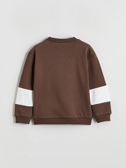 Bisiklet Yaka New York Bask?l? Erkek ?ocuk Sweatshirt