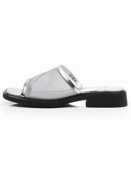 08-B33F-66C GREY/SILVER Босоножки женские (натуральная кожа)