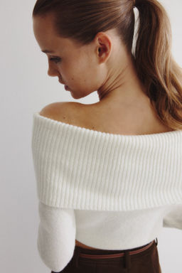 Jersey off-the-shoulder - H&m фото 7
